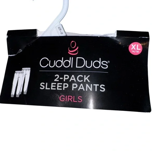 NWT CUDDL DUDS 2 Pack Girls Pajama Pants Bottoms Dog Tie-Dye Print Size XL 14/16 - Picture 6 of 8